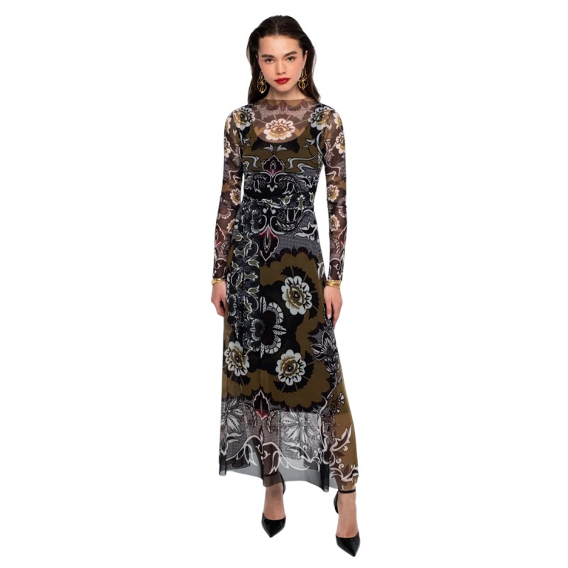 Peace and Chaos BLOOM LONG DRESS - Mesh (W26900 TYPOS)