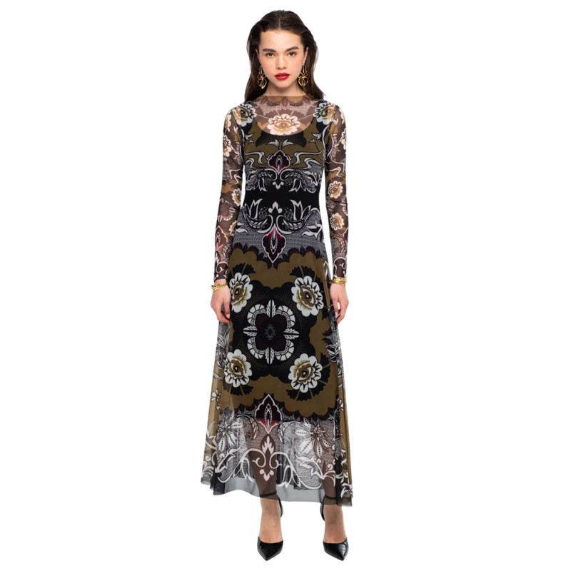 Peace and Chaos BLOOM LONG DRESS - Mesh (W26900 TYPOS)