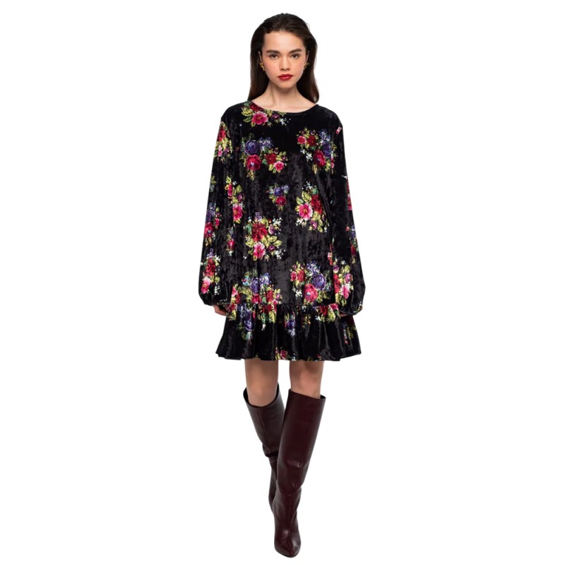 Peace and Chaos BOUQUET DRESS - Velvet (W26909 TYPOS)