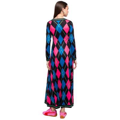 Peace and Chaos ARGYLE LONG DRESS (W26919 TYPOS)