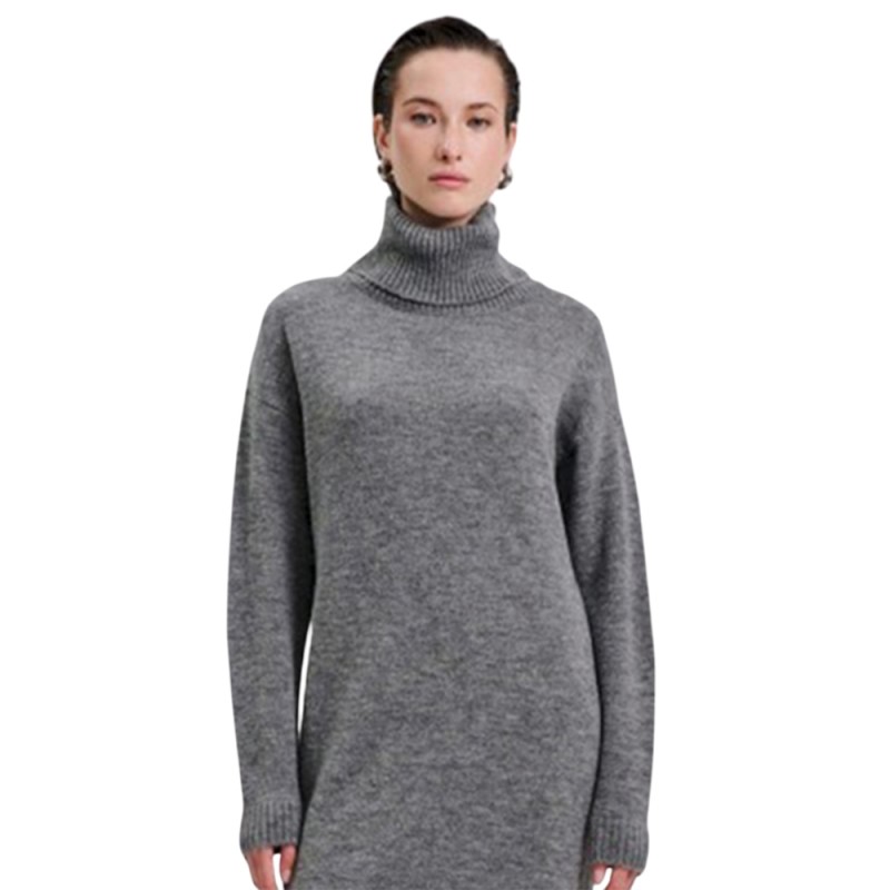 Combos Knitwear ΦΟΡΕΜΑ ΖΙΒΑΓΚΟ ΜΑΞΙ (W5THDZ0080 GREY)