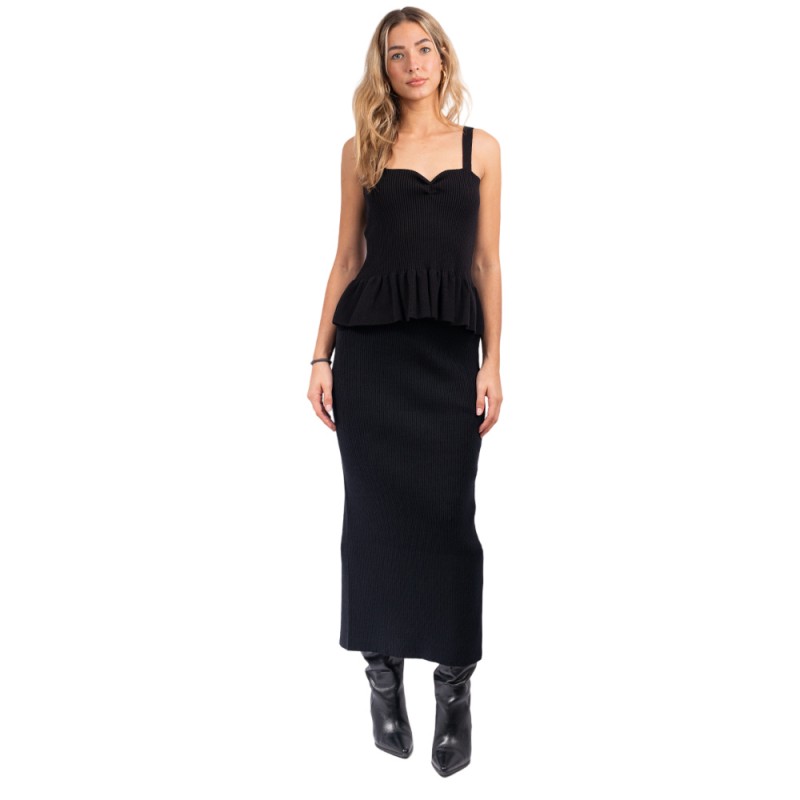 Combos Knitwear ΤΟΠ ΤΙΡΑΝΤΑ ΒΟΛΑΝ (W5TSBL0036 BLACK)