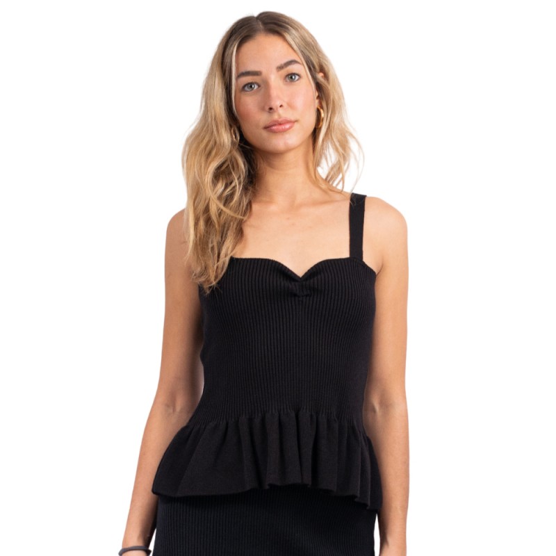 Combos Knitwear ΤΟΠ ΤΙΡΑΝΤΑ ΒΟΛΑΝ (W5TSBL0036 BLACK)