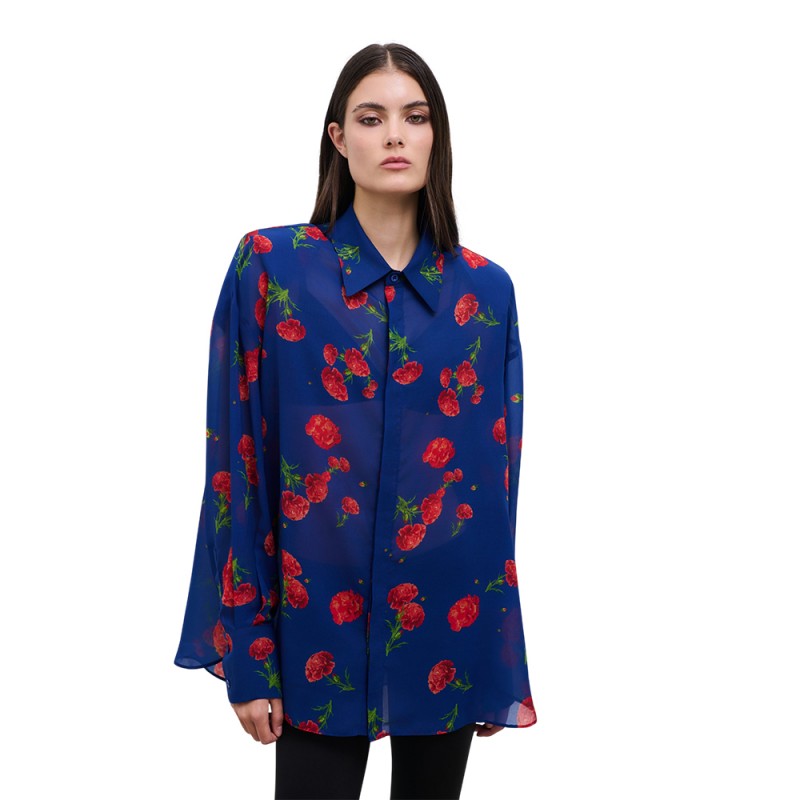Combos CARNATION DREAM SHIRT (W7DKSH0038 BLUE) Combos CARNATION DREAM SHIRT (W7DKSH0038 BLUE)