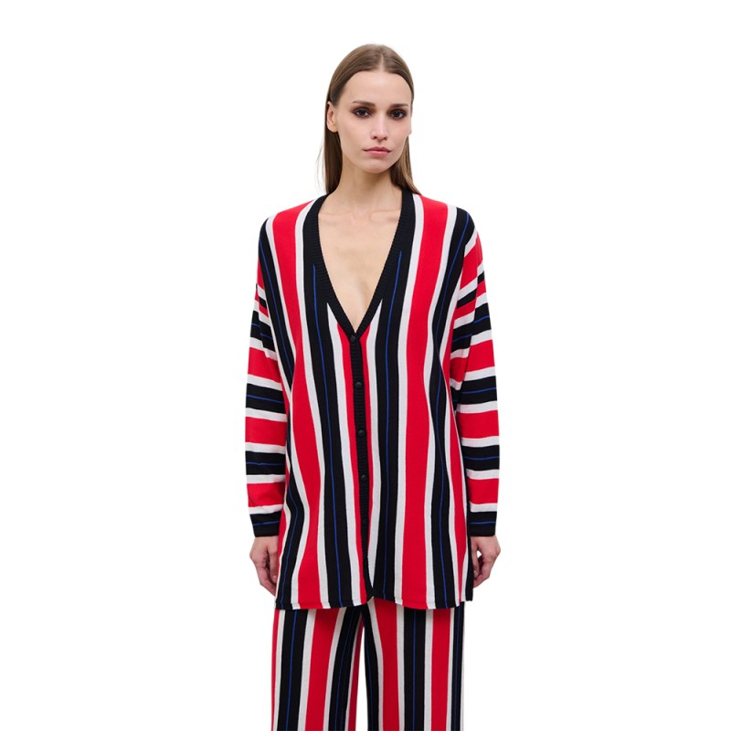 COMBOS PINSTRIPE CARDIGAN (W7THCL0076 TYPE) COMBOS PINSTRIPE CARDIGAN (W7THCL0076 TYPE)