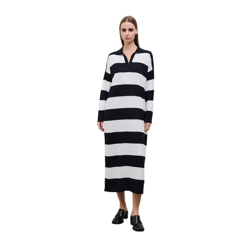 COMBOS BLACK AND IVORY KNIT DRESS (W7THDL0092 TYPE) COMBOS BLACK AND IVORY KNIT DRESS (W7THDL0092 TYPE)